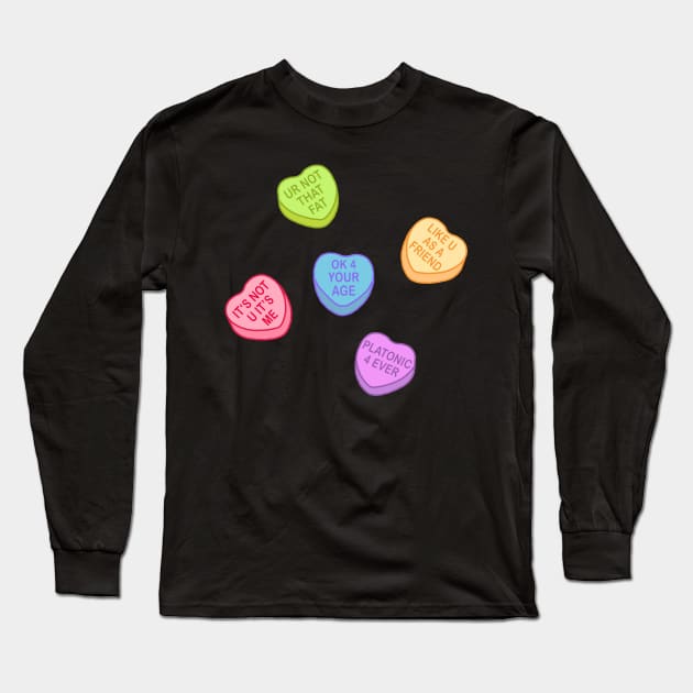 onversation Hearts - Disfuctional Sticker Pack - Valentines Day Long Sleeve T-Shirt by NOSSIKKO